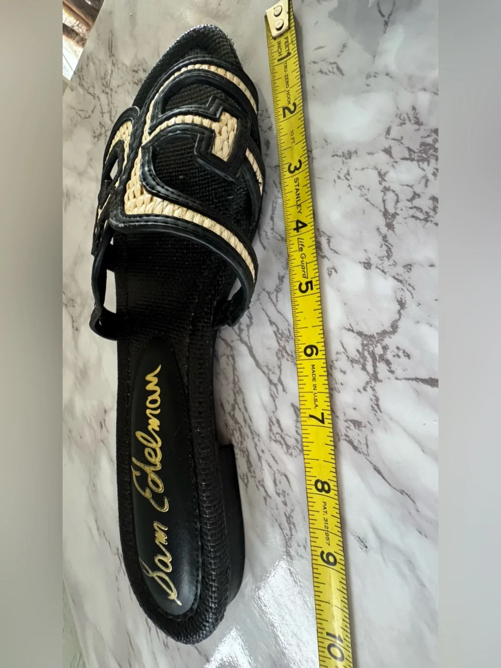 Sam Edelman Bay Slide Sandal Black Women’s Sz 10